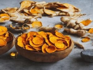turmeric sweet potato chips