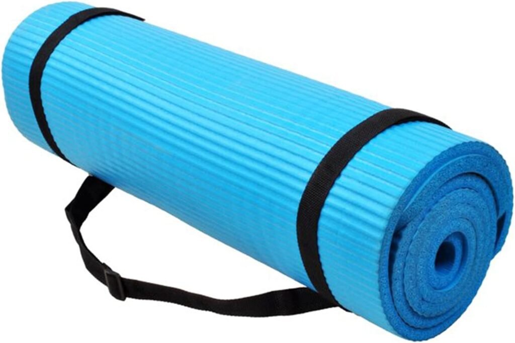 BalanceFrom 71 x 24 x 1-Inch or 1/2-Inch All-Purpose Extra Thick Non-Slip High Density Anti-Tear Exercise Yoga Mat with Knee Pad Carrying Strap BalanceFrom 71 x 24 x 1-Inch or 1/2-Inch All-Purpose Extra Thick Non-Slip High Density Anti-Tear Exercise Yoga Mat with Knee Pad Carrying Strap
