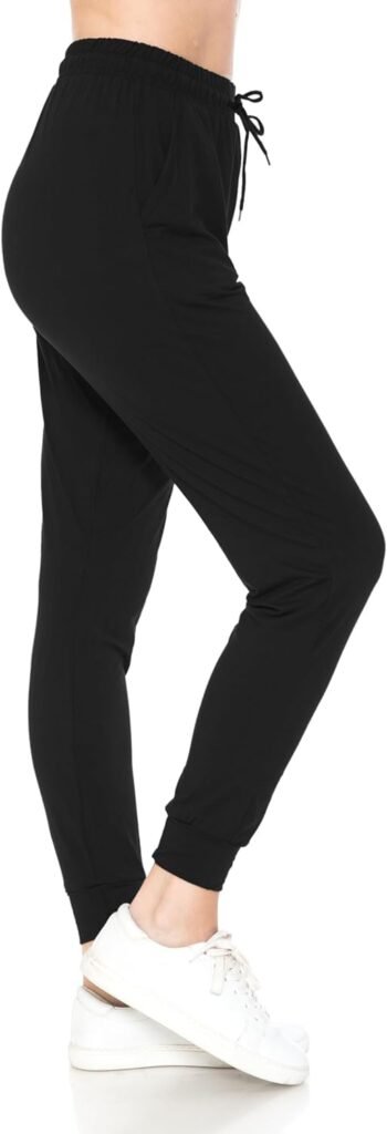 Leggings Depot Womens Relaxed-fit Jogger Track Cuff Sweatpants with Pockets for Yoga, Workout Leggings Depot Womens Relaxed-fit Jogger Track Cuff Sweatpants with Pockets for Yoga, Workout